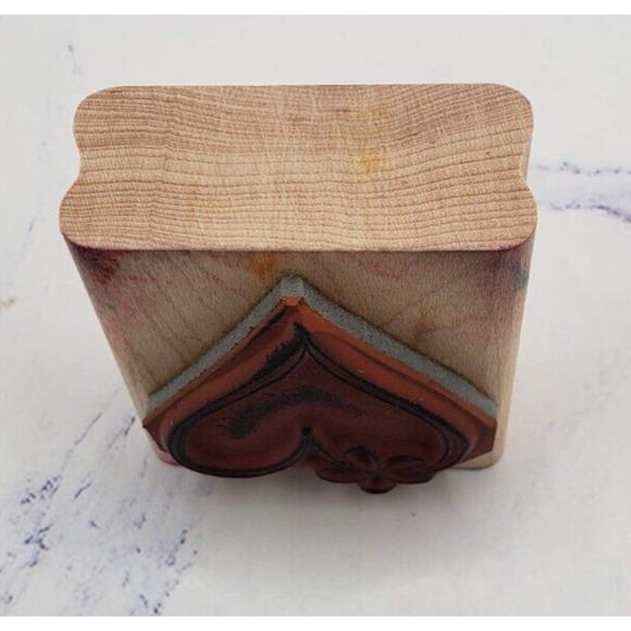 Stampin Up Spring Floral Love Heart Wood Mounted Rubber Stamp - Picture 2 of 7